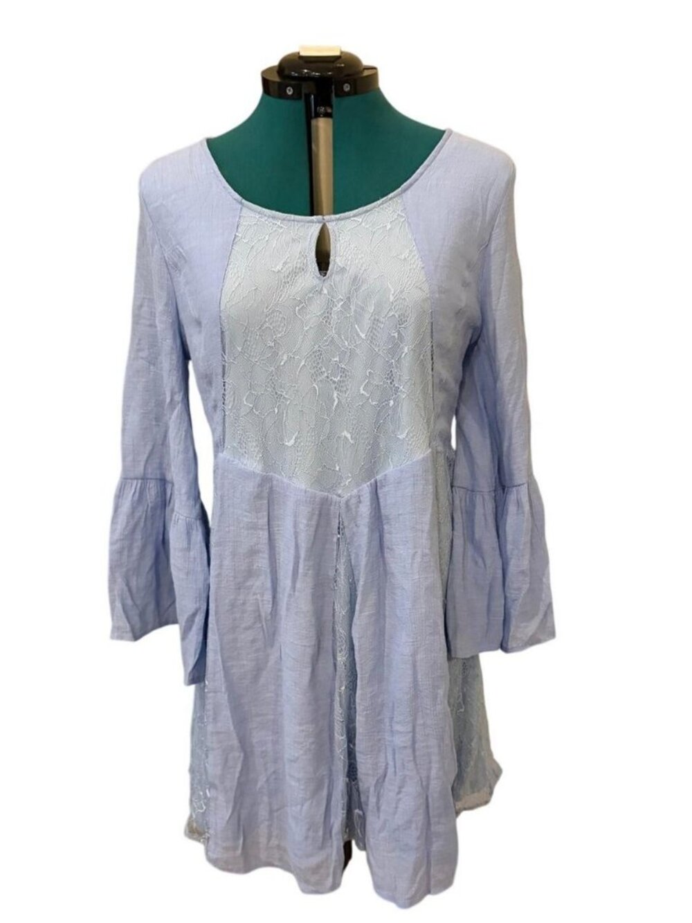 Lace Inset Babydoll Dress